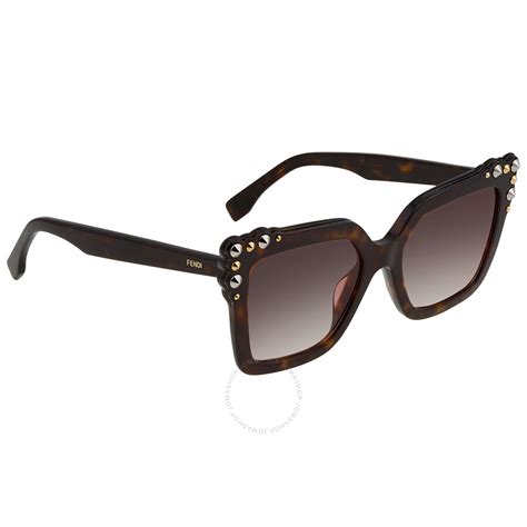 Fendi Square Ladies Sunglasses FF 0260/S 863X 52 